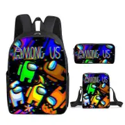 Space Werewolf Kill Among us game peripheral primary and secondary school students backpack satchel pen bag school bag three-piece set