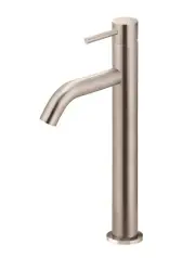 Meir Piccola Tall Vessel Basin Mixer Tap 130mm Round Champagne MB03XL.01-CH