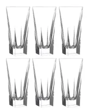 Barski European Crystal Glass Highball Glasses Set of 6