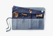 Levis Cocktail Tool Roll Set With Canvas Case & Copper Utensils Bartender Gift