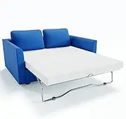 Rhyme Source 4.5 Inch Cold Gel Memory Foam Sofa Bed Mattress Replacement, Full Size, Blue, Medium Firmness