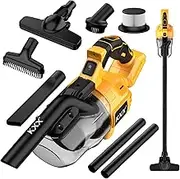 Cordless Vacuum for De-Walt 20V Battery, 5 in 1 Handheld Electric Vacuum Cleaner with 500W Powerful Motor, 46 CFM Portable Hand Vacuum with Filtration HEPA for Floor, Carpet, Car (Not include Battery)