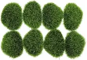 Vaguelly Simulated Moss Stones 8pcs Artificial Plants Decor Faux Moss for Crafts for Home