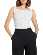 [Marcs] Leona Lurex Knit Tank in Silver Sparkle