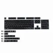 Black Simple Russian Keycap Cherry PBT 128 KeyCaps in Box for Cherry MX Keyboard