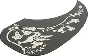 Hoement Acoustic Guitar Pickguard Decorative Scratch Plate for Folk Guitar Material with Printed Bird Design Easy Installation and Durable Protection