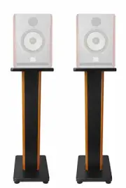 (2) Rockville 28" 2-Tone Studio Monitor Speaker Stands For Focal SOLO6 BE