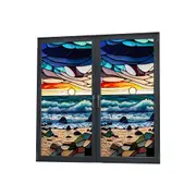 2 Sheets Window Privacy Frosted Glass Film Sun Blocking Static Cling-Style 5