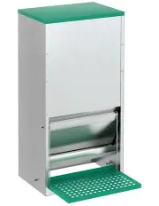 [Giantz] Automatic Chicken Feeder Self Opening in Silver/Green