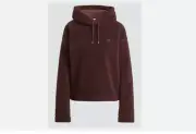 Adidas Women's Premium Essentials Hoodie Shadow Brown Large Warm NWT MSRP $80