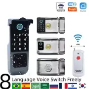 Waterproof Digital Lock Remote Control Biometric App Card Password Outdoor Door