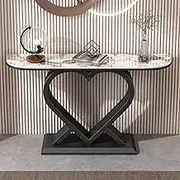 HOLGVE Console Table, Decor Sofa Table, Behind Couch Table, Narrow Long Entryway Table, Hallway Table, Contemporary Accent Table, for Entrance, Living Room, Foyer(Black-A,59inch/150cm)