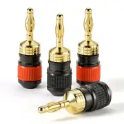 Premium Plated Connect Banana Plugs: Safety Speaker Connector, with Wider1693
