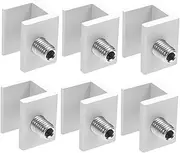 Gadpiparty 6pcs Sliding Window Lock Safety Limiter Clamp for No Punching Installation Durable Design Easy Replacement Protects Families