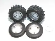 RC10-479 TEAM ASSOCIATED RC10-CC CLASSIC CLEAR NEW FRONT REAR TIRE WHEEL SET