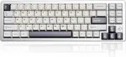 YUNZII AL71 68% Mechanical Keyboard, Full Aluminum CNC, Hot Swappable Gasket, 2.4GHz Wireless BT5.0/USB-C Wired Gaming Keyboard,NKRO Programmable RGB Backlight,for Win/Mac(Silver,Crystal White Switch)