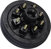 7000lbs Trailer Brake Drum, 12 X 2in 8 On 6.5in Universal Metal High Strength Brake Hub Drum, Heavy Duty Trailer Brake Drums Accessories for 7000lbs Trailer Axles (Brake Drum Kit)