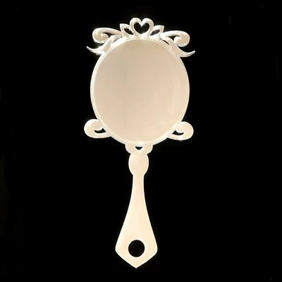 Vintage Heart Oval Shaped Hand Held Vanity Mirrors (Personalised or Plain)