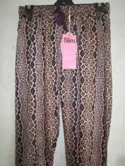 Peter Alexander Ladies Snake Skin Tapered Leg Pants Size XS S M NWT