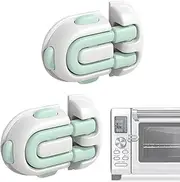 LeoLeozz Drawer Locks Baby Proofing | 4X Safe Quick and Easy Latches for Door Cabinet | Multi-Purpose Fridge Locks for Kids, Baby Locks for Drawers for Adults to Open, Secure Oven