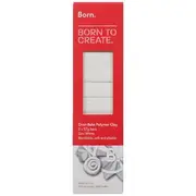 Born Oven Bake Polymer Clay Zinc White 3 Pack