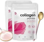 Multi Collagen Peptides Powder, Colagen Hidrolizado for Women, Hydrolyzed Collagen Protein Powder - (Type I, II, III, V, X) with Hyaluronic Acid & Vitamin, Unflavored (2pack)