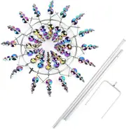 Magical Wind Powered Kinetic Windmill Metal And Sculpture Spinner Garden Unique