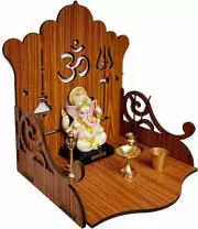 Beautiful Handmade Wooden God Pooja Mandir Home and Office Temple Au