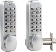 MUTEX MX920 Double Keypad Mechanical 14 Key Combination Lock, Keyless Chrome