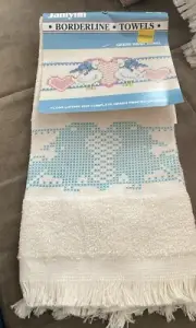 Vintage Janlynn Borderline Hand Towel To Cross Stitch Geese 1990 No threads
