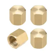 4 x Brass Female Pipe Fitting Valve Cap 1/8NPT Hex Head End Plug Connector