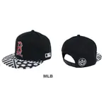 MLB 大聯盟 創信代理 精緻球隊LOGO電繡 帽簷印花可調式棒球帽 5632004-019紅襪 黑