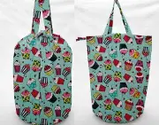 Teal Cupcakes 5 Gallon Carboy Bottle Drawstring Carrier & Cover
