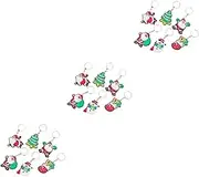 Alipis 72 Pcs Santa Keychain Christmas Key Rings Bulk Xmas Keychain Christmas Tree Key Ring Christmas Pendant Christmas Stocking Stuffer Holiday Party Supplies Xmas Cartoon Keychain