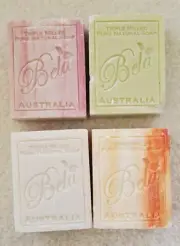 Bela Australia Organic Shea Butter French Milled Soaps-4 Scents-3.3 oz. Bars