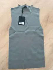 Decjuba Libby High Neck Tank Khaki Size M