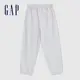 Gap 女童裝 Logo束口鬆緊棉褲-淺灰色(890285)