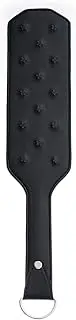 Spank Paddle Tip Nail Plum Blossom Metal Diamond Pattern Leather Pad PU Black Nightclub Party SM Slap Paddle