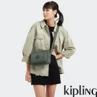 在飛比找momo購物網優惠-【KIPLING官方旗艦館】軍綠老花格紋多層隨身斜背包-AB