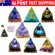 Amethyst Crystal Sphere Orgonite Pyramidamp Obsidians Chakra Energy Orgone Stone