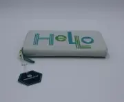 Jonathan Adler "Hello" "Bye bye" Leather Wallet