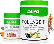 O.Ziva Plant Based Collagen Berry Orange Supplement 250 grams and OZiva Plant Based Glutathione Builder 60 Vegetarian Capsules