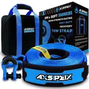 Heavy Duty Recovery Tow Strap 3 in x 30ft, Certified 36000Lbs Break Strength,...