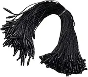 Acuteye 1000Pcs 7.5-inch Hang Tag Nylon String, Easy and Fast to Attach, Nylon Snap Lock Pin Loop Fastener Hook Ties for Clothes Tags, Price Tags, Shoes Snap Lock, Luggage Label (Black)