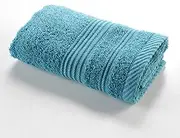 Douceur d'Intérieur, Guest Towel 30 x 50 cm Peacock Blue, 100% Cotton, Tendresse