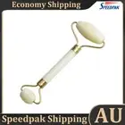 Facial Massage Roller Double Heads Jade Stone Nature Face Lift Sliming Tool AU