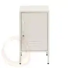 ArtissIn Metal Locker Storage Shelf Filing Cabinet Cupboard Bedside Table White