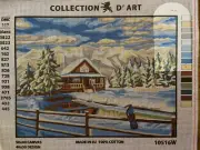 Printed needlepoint Tapestry Gobelin Winter Canvas Only 40x50 Cm