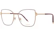 Chopard VCHG01 0307 Titanium Eyeglasses Women's Gold/Burgundy Full Rim 56m