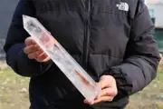 2.73LB Natural Clear Quartz Obelisk Quartz Crystal Point Wand Tower Healing